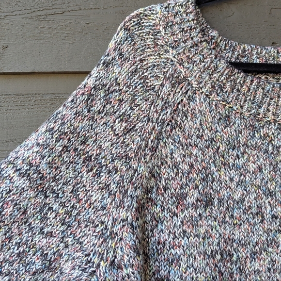 CHAPS Wide Neck Multicolor Chunky Knit Sweater Size 1X - Picture 2 of 7